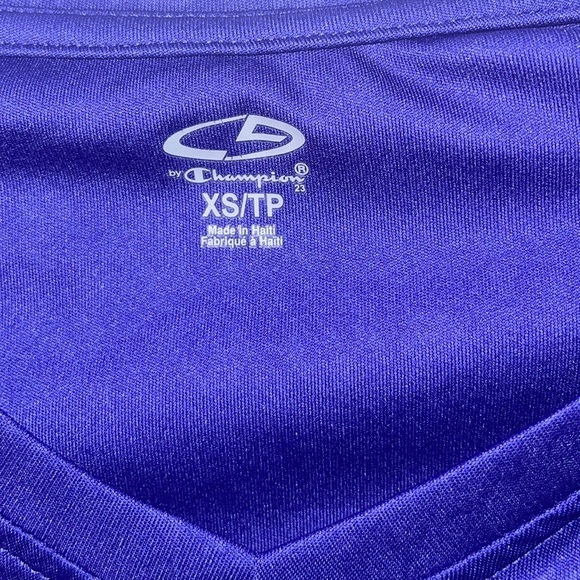 Girl's C9 by Champion Dark Purple Short Sleeve Knit T-Shirt Medium XS (4-5). - Picture 3 of 4